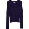 Bina Long Sleeve Crewneck in Navy