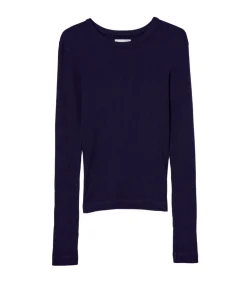 Bina Long Sleeve Crewneck in Navy