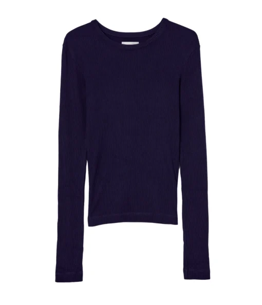 Bina Long Sleeve Crewneck in Navy