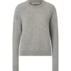 Boston Round Neck Sweater in Grey Melange
