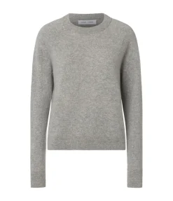 Boston Round Neck Sweater in Grey Melange