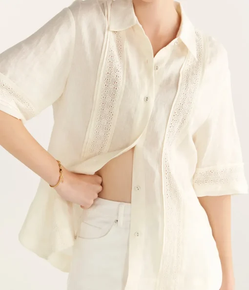 Broderie Shirt in Fleur