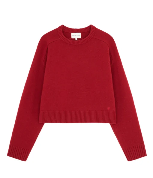 Bruzzi Cashmere Sweater in Bugundy Red