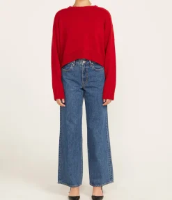 Bruzzi Cashmere Sweater in Bugundy Red