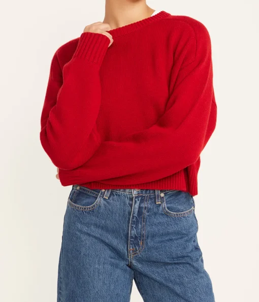 Bruzzi Cashmere Sweater in Bugundy Red