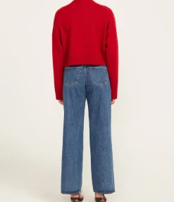 Bruzzi Cashmere Sweater in Bugundy Red