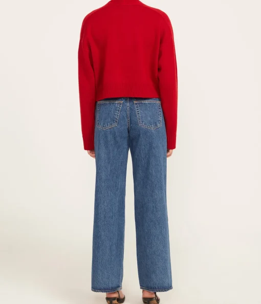 Bruzzi Cashmere Sweater in Bugundy Red