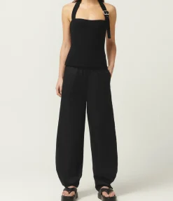Buckle Halter Top in Black