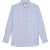 Buoy Shirt in Jacquard Blue