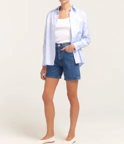 Buoy Shirt in Jacquard Blue