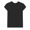Cap Sleeve Shell Top in Black