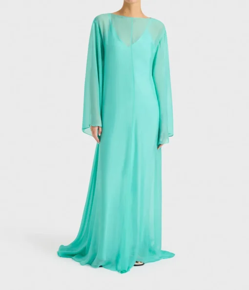 Capri Gown and Slip in Aqua