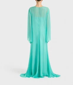 Capri Gown and Slip in Aqua