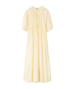 Capri Ruched Dress in Butter