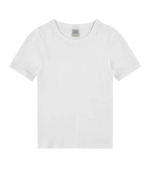 Car Fitted Crew Tee in White