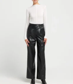 Carmen Recycled Leather Pant in Black