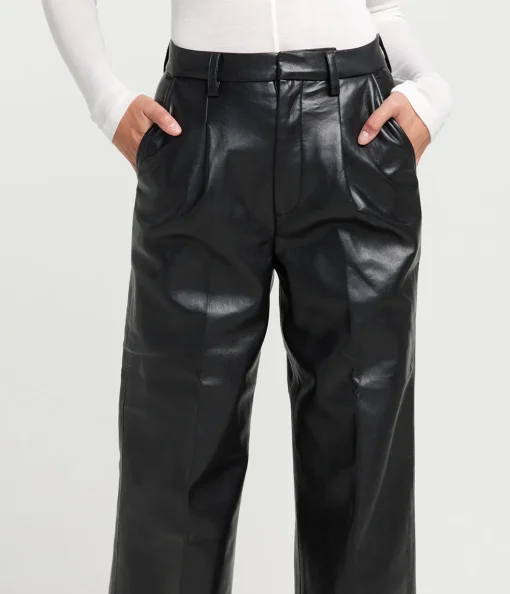 Carmen Recycled Leather Pant in Black