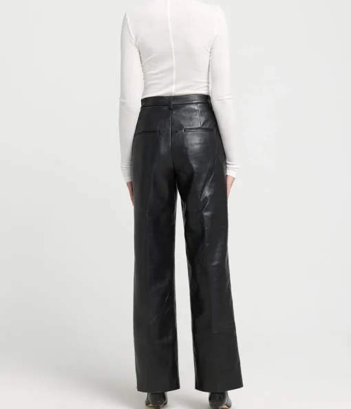 Carmen Recycled Leather Pant in Black