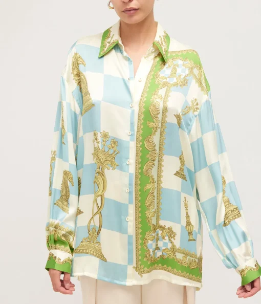 Checkmate Silk Shirt in Mulit