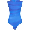 Circle Sleeveless Bodysuit in Ibiza Blue