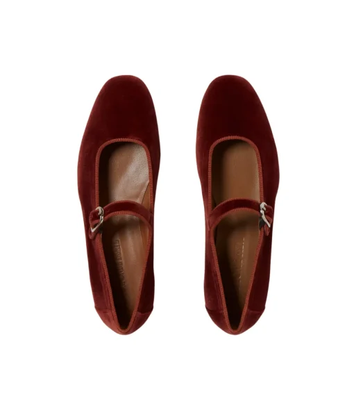Classic Mary Jane in Red Velvet