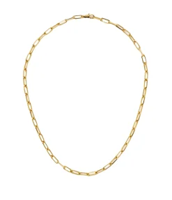 Classic Mini Short Paperclip Chain Necklace in Gold