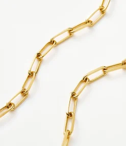 Classic Mini Short Paperclip Chain Necklace in Gold