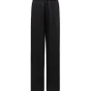 Classico Tuck Satin Pant in Black