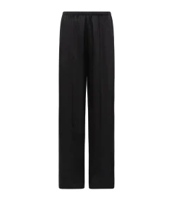 Classico Tuck Satin Pant in Black