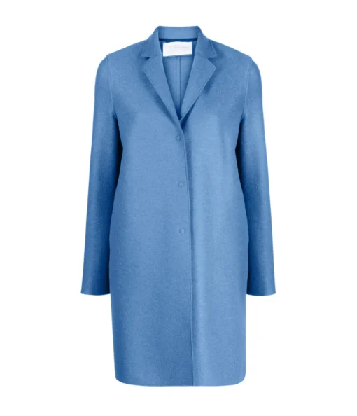 Cocoon Coat in Denim Blue