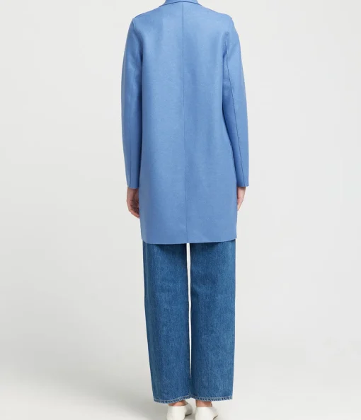 Cocoon Coat in Denim Blue