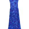Coralie Sleeveless Dress in Looking Glass Blue