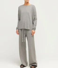 Cotton Cashmere Long Sleeve Knit in Uniform