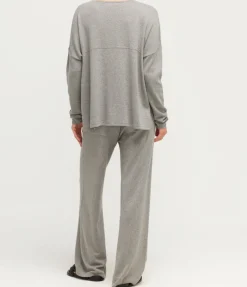 Cotton Cashmere Long Sleeve Knit in Uniform