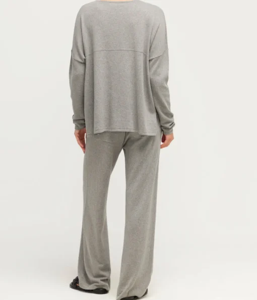 Cotton Cashmere Long Sleeve Knit in Uniform