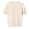 Cotton Cashmere Tee Oat Neutral