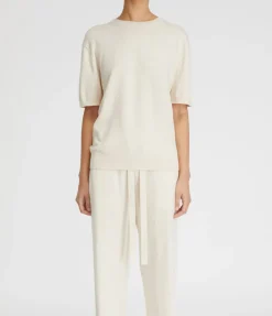 Cotton Cashmere Tee Oat Neutral
