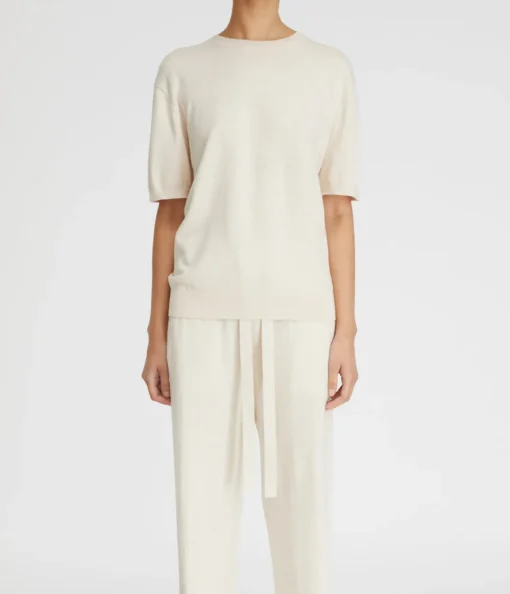 Cotton Cashmere Tee Oat Neutral