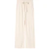 Cotton Cashmere Wide Leg Pant Oat Neutral