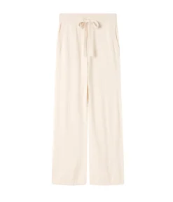 Cotton Cashmere Wide Leg Pant Oat Neutral