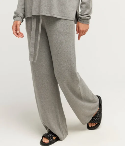 Cotton Cashmere Wide Leg Pant in Uniform