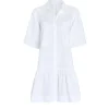 Crissy Cotton Poplin Dress in White