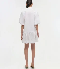 Crissy Cotton Poplin Dress in White