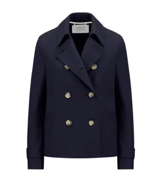 Cropped Trench in Navy Blue