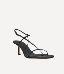 Cross Front Heel in Black