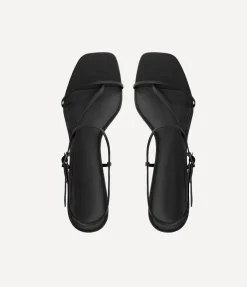 Cross Front Heel in Black