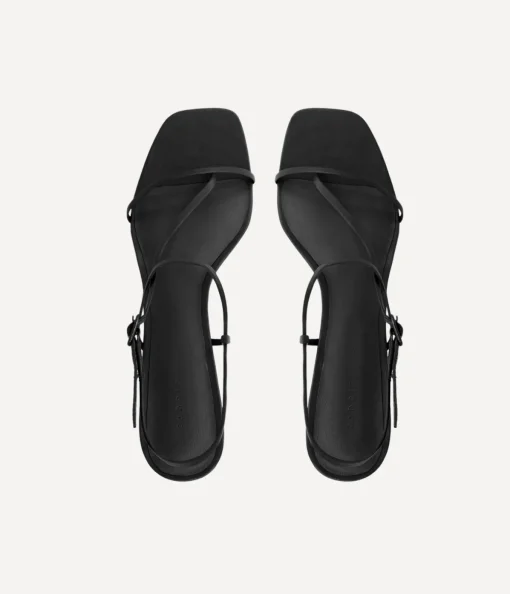 Cross Front Heel in Black