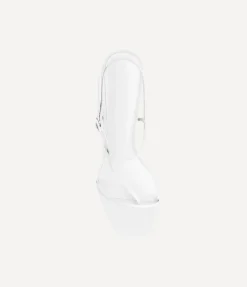 Cross Front Heel in White