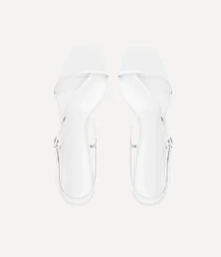 Cross Front Heel in White