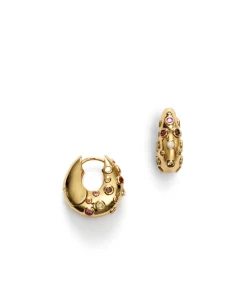 Crystal Bay Hoop Gold